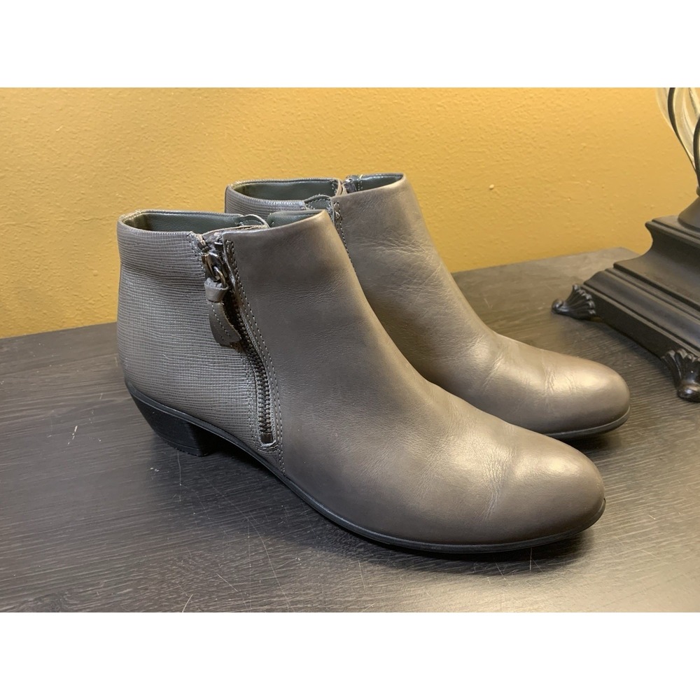Ecco Touch 36 Ankle Boots EUC $179 Size 36 US 9/9.5 Gray